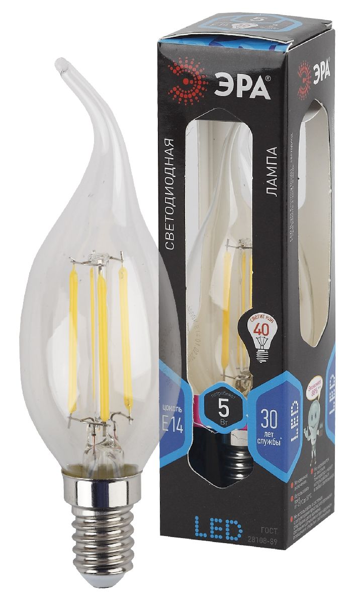 Лампа светодиодная Эра E14 5W 4000K F-LED BXS-5W-840-E14 Б0019005 в Санкт-Петербурге