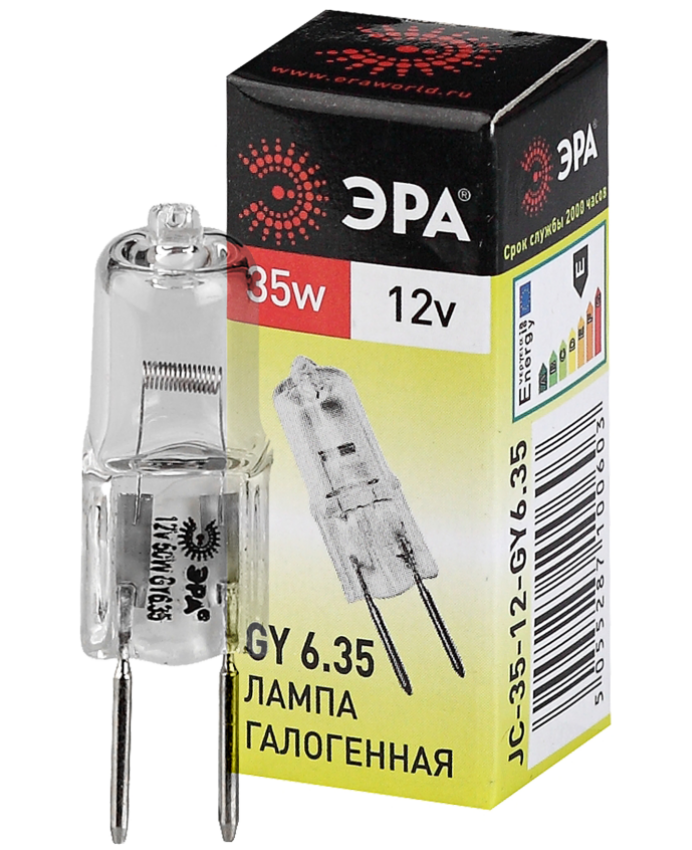 Лампа галогенная Эра GY6.35 50W 3000K GY6.35-JC-50W-12V Б0062061 в Санкт-Петербурге