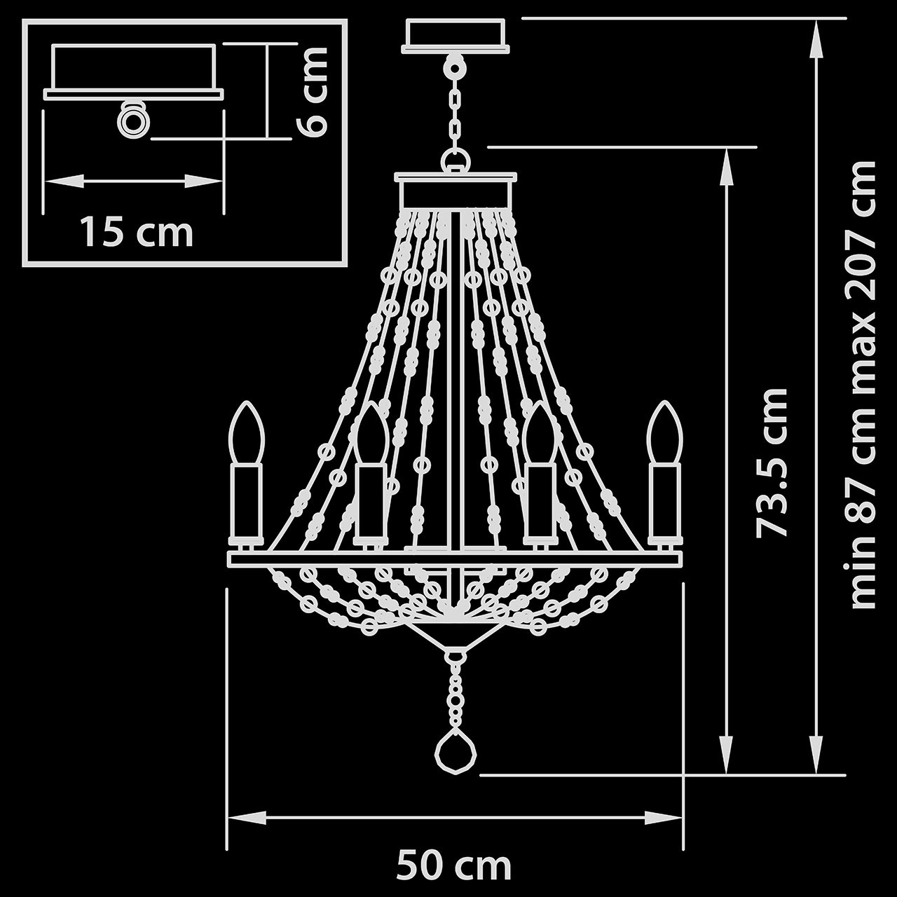 Подвесная люстра Lightstar Castello 744088 в Санкт-Петербурге