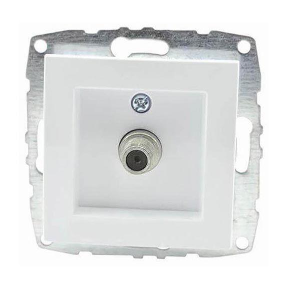Розетка TV концевая с экраном Mono Electric Despina-Larissa белый 500-001905-138 в Санкт-Петербурге