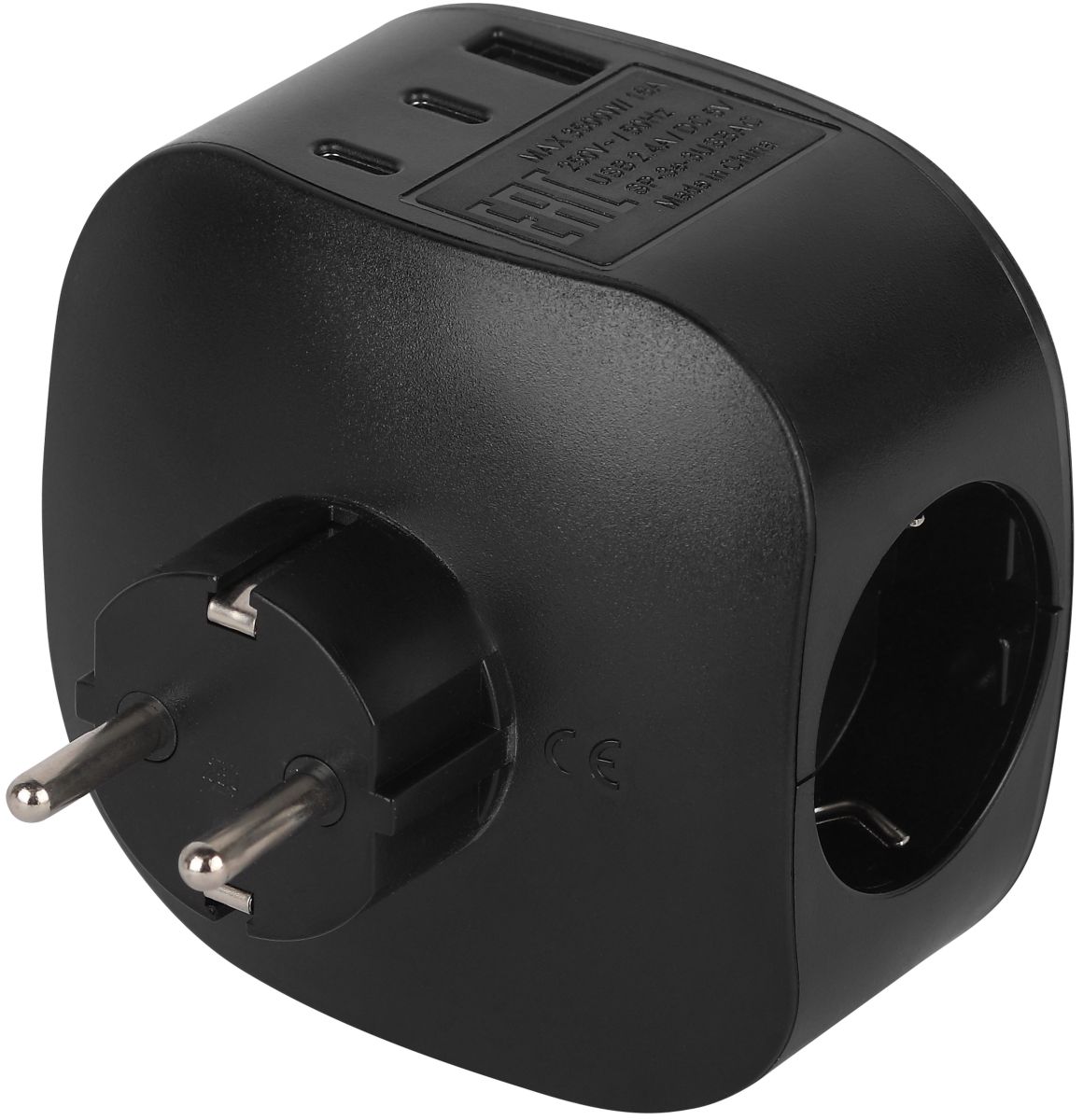 Разветвитель электрический ЭРА SP-3e-3USBAC-B на 3 розетки + 3 USB A+C с заземлением со шторками 16А черный Б0069082 в #REGION_NAME_DECLINE_PP#