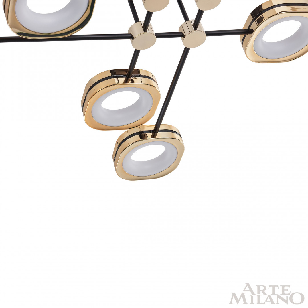 Потолочный светильник Arte Milano Ferrara 277999/8 BK/GD в #REGION_NAME_DECLINE_PP#