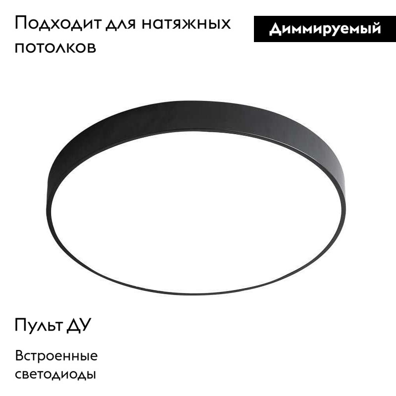 Потолочный светодиодный светильник Arte Lamp Arena A2661PL-1BK в #REGION_NAME_DECLINE_PP#