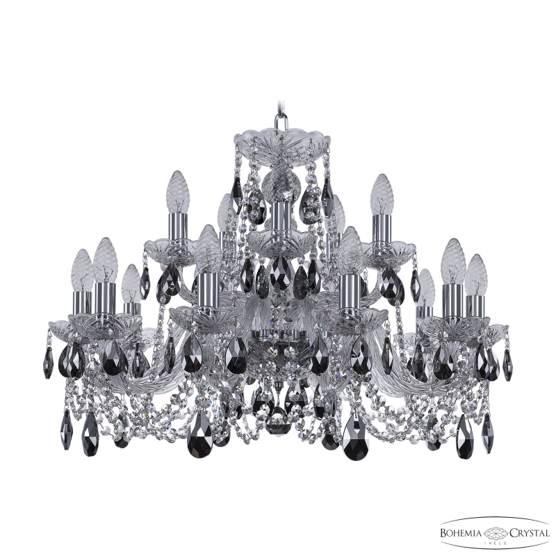 Подвесная люстра Bohemia Ivele Crystal 1402/10+5/240 Ni K781 в Санкт-Петербурге