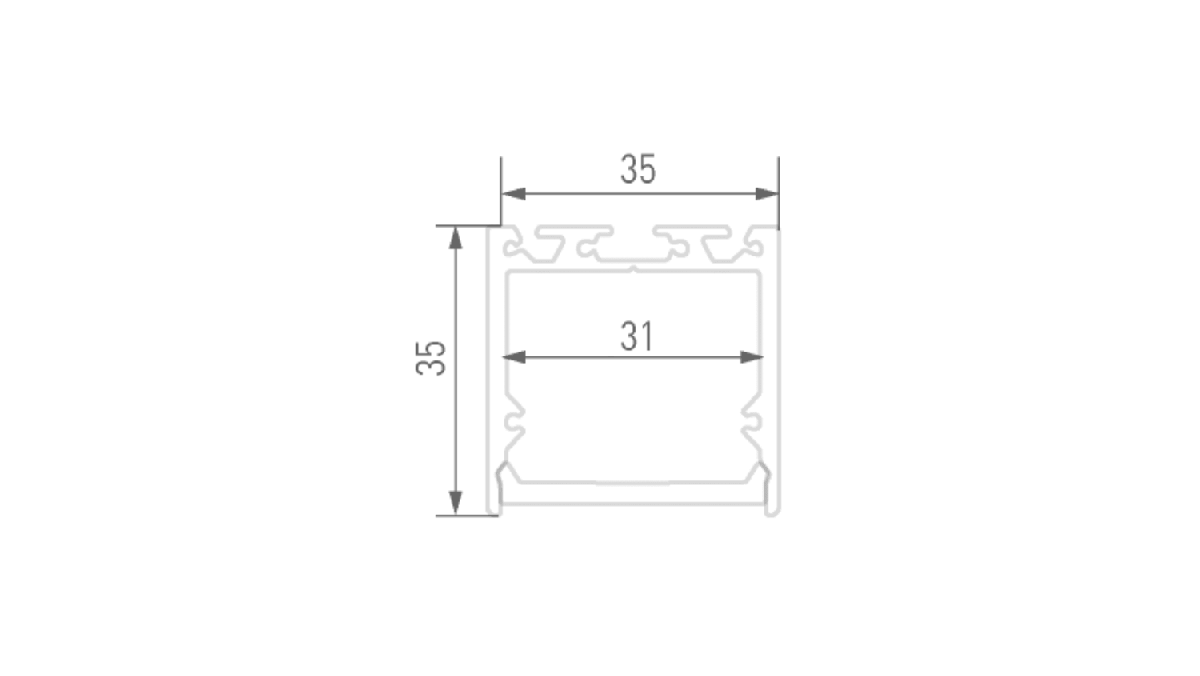 Подвесной/накладной алюминиевый профиль Designled LS.3535-B-R 00-00019906 в Санкт-Петербурге