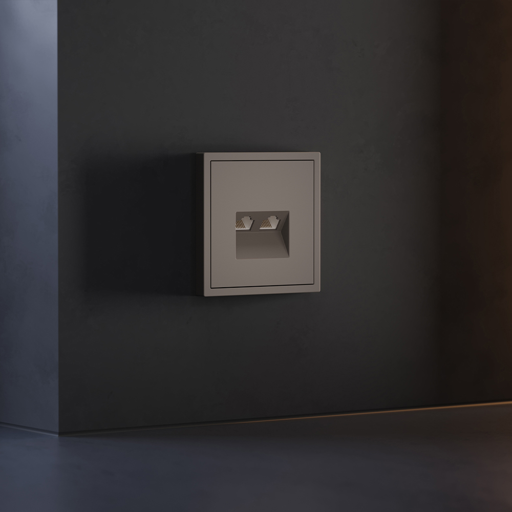 Накладка для розетки компьютерной двойной RJ45+RJ45 кат.6 Voltum S70 (капучино) VLS001414 в Санкт-Петербурге