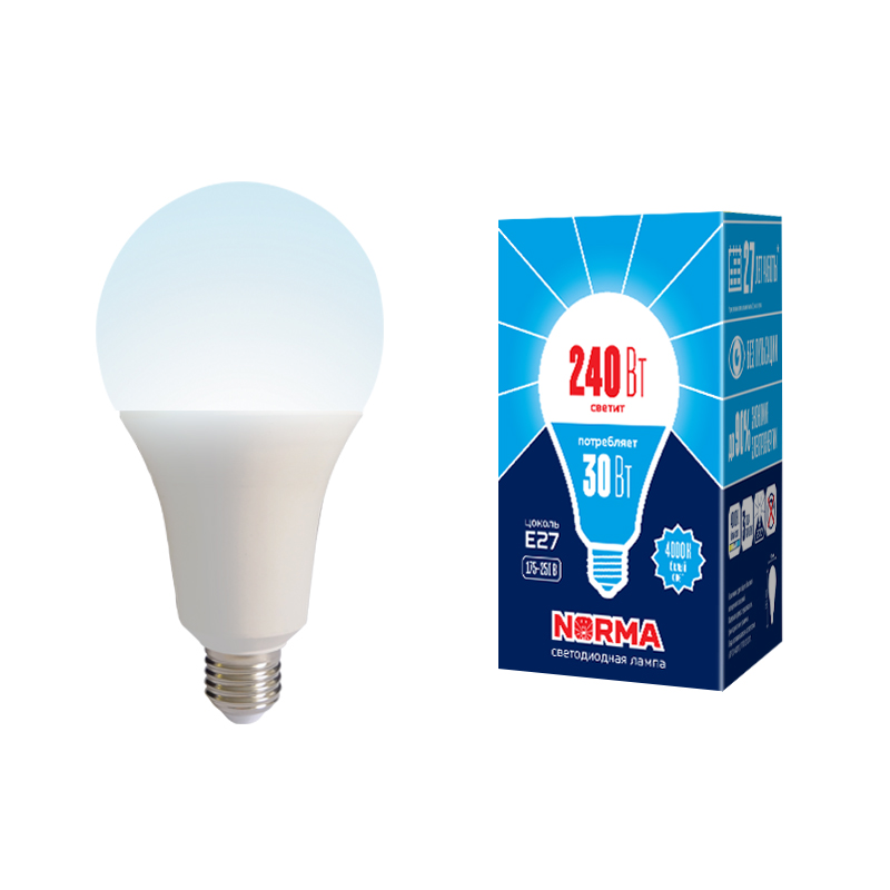 Лампа светодиодная Volpe Norma LED-A95-30W/4000K/E27/FR/NR картон UL-00005605 в Санкт-Петербурге