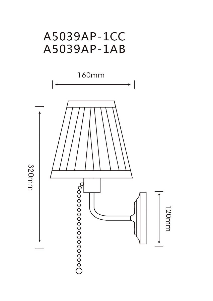 Бра Arte Lamp Marriot A5039AP-1CC УЦ в Санкт-Петербурге