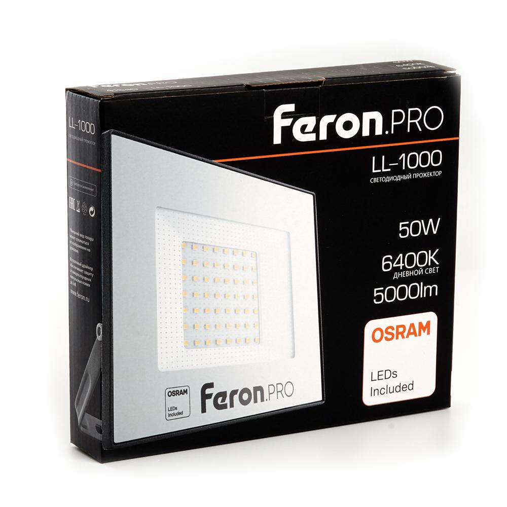 Светодиодный прожектор Feron LL-1000 50W 6400K 41540 в #REGION_NAME_DECLINE_PP#