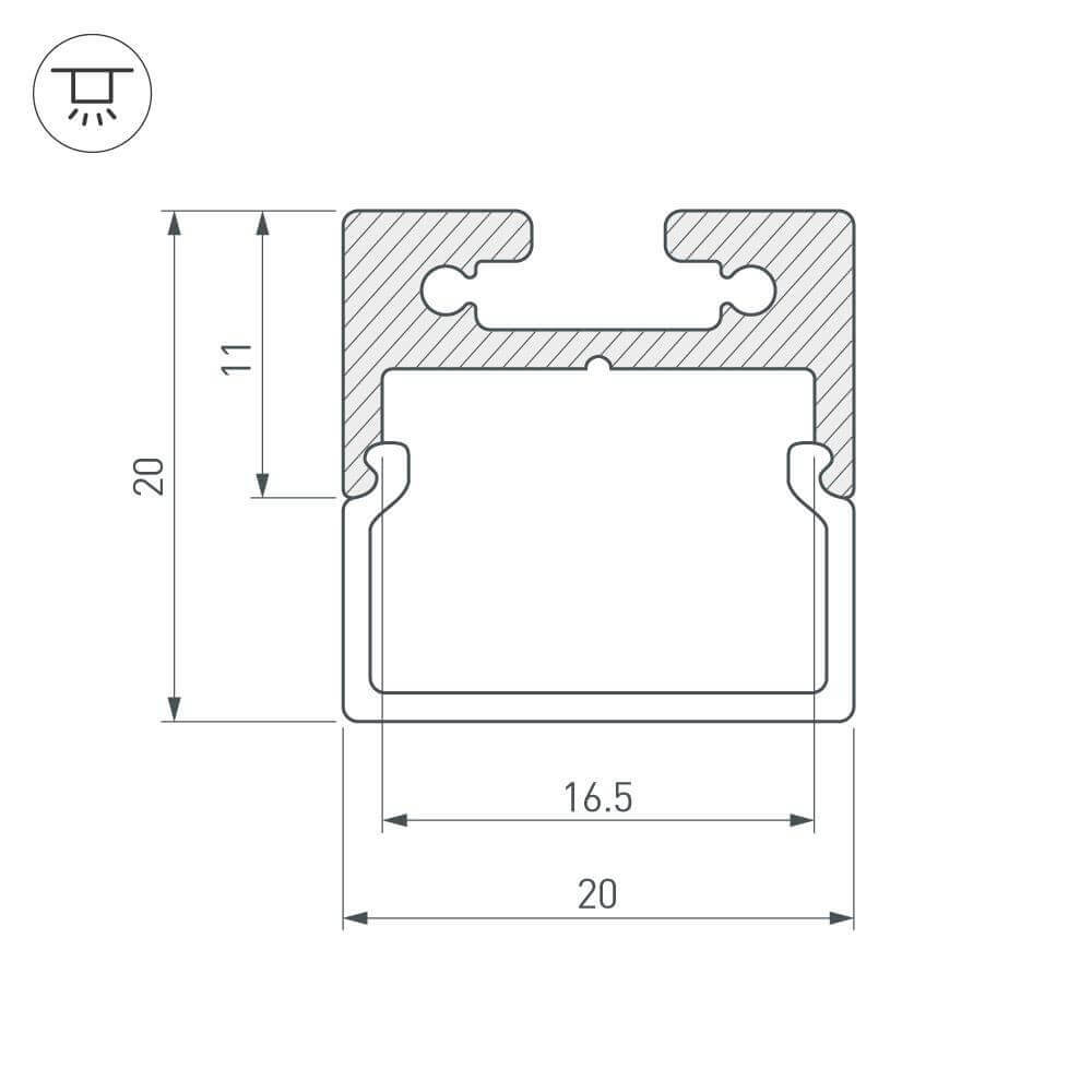 Экран Arlight SL-LINE-2011-2000 Square OPAL 019258 в Санкт-Петербурге