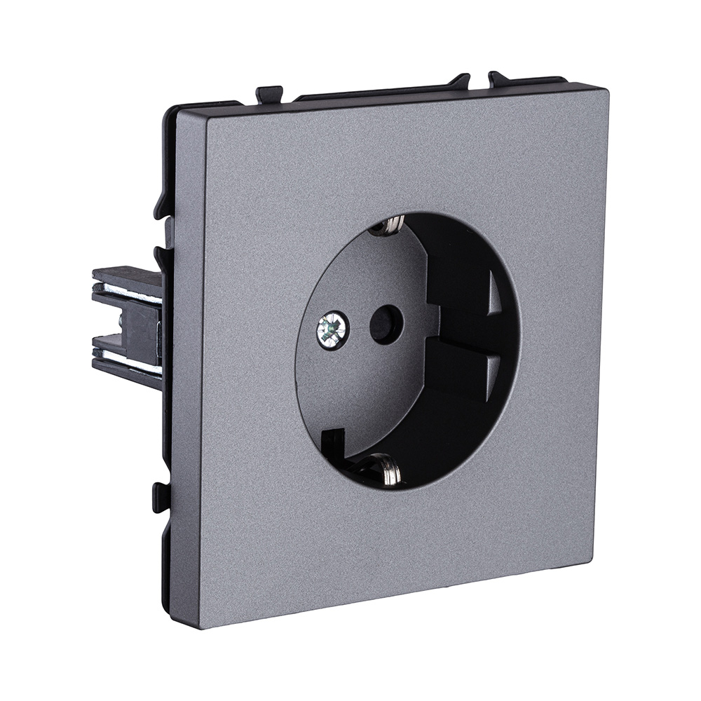 Розетка штепсельная SCHUKO 16A/250 В, серый Kollinger Eclipse EC-014GY в #REGION_NAME_DECLINE_PP#