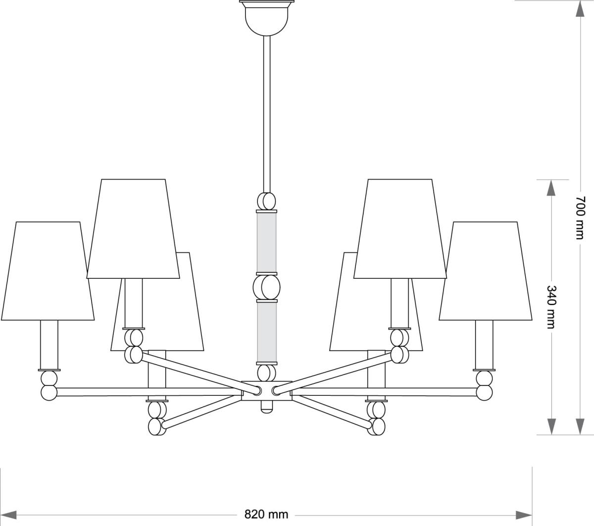 Люстра на штанге Kutek Tamara TAM-ZW-6(Z/A) в #REGION_NAME_DECLINE_PP#