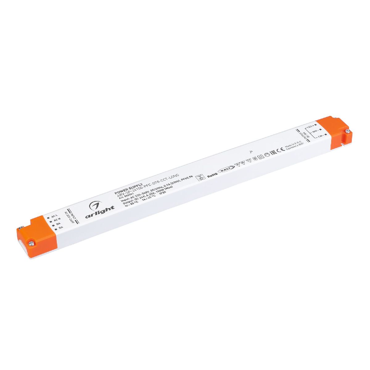 Блок питания Arlight ARV-SP-24150-PFC-DT8-CCT-LONG (24V, 6.25A, 150W) 048241 в Санкт-Петербурге