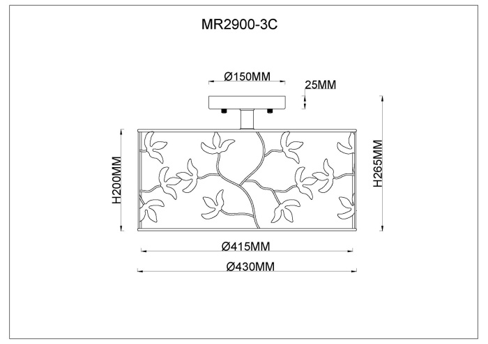 Потолочный светильник MyFar Ясмина MR2900-3C в Санкт-Петербурге