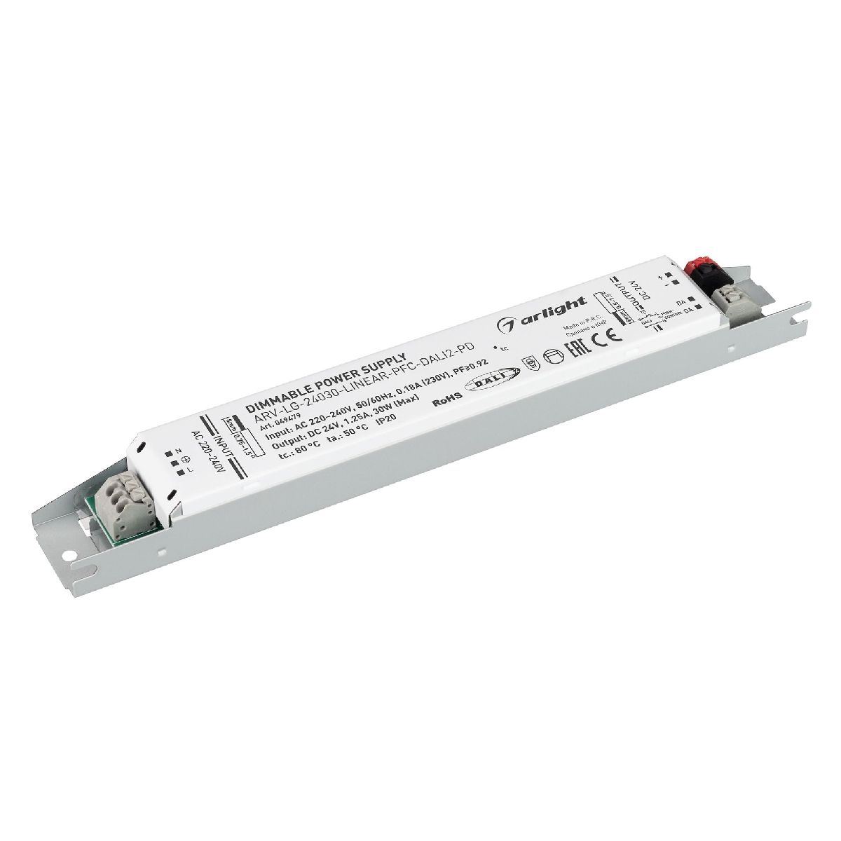Блок питания Arlight ARV-LG-24030-LINEAR-PFC-DALI2-PD (24V, 1.25A, 30W) 049479 в Санкт-Петербурге
