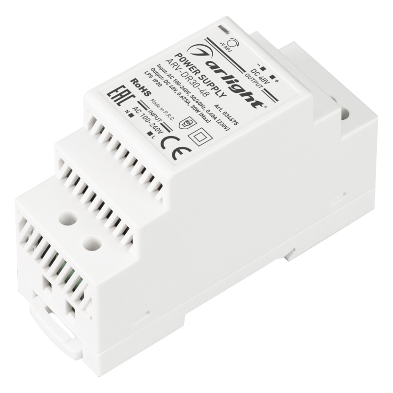 Блок питания Arlight ARV-DR30-48 (48V, 0.6A, 30W) 034675 в Санкт-Петербурге