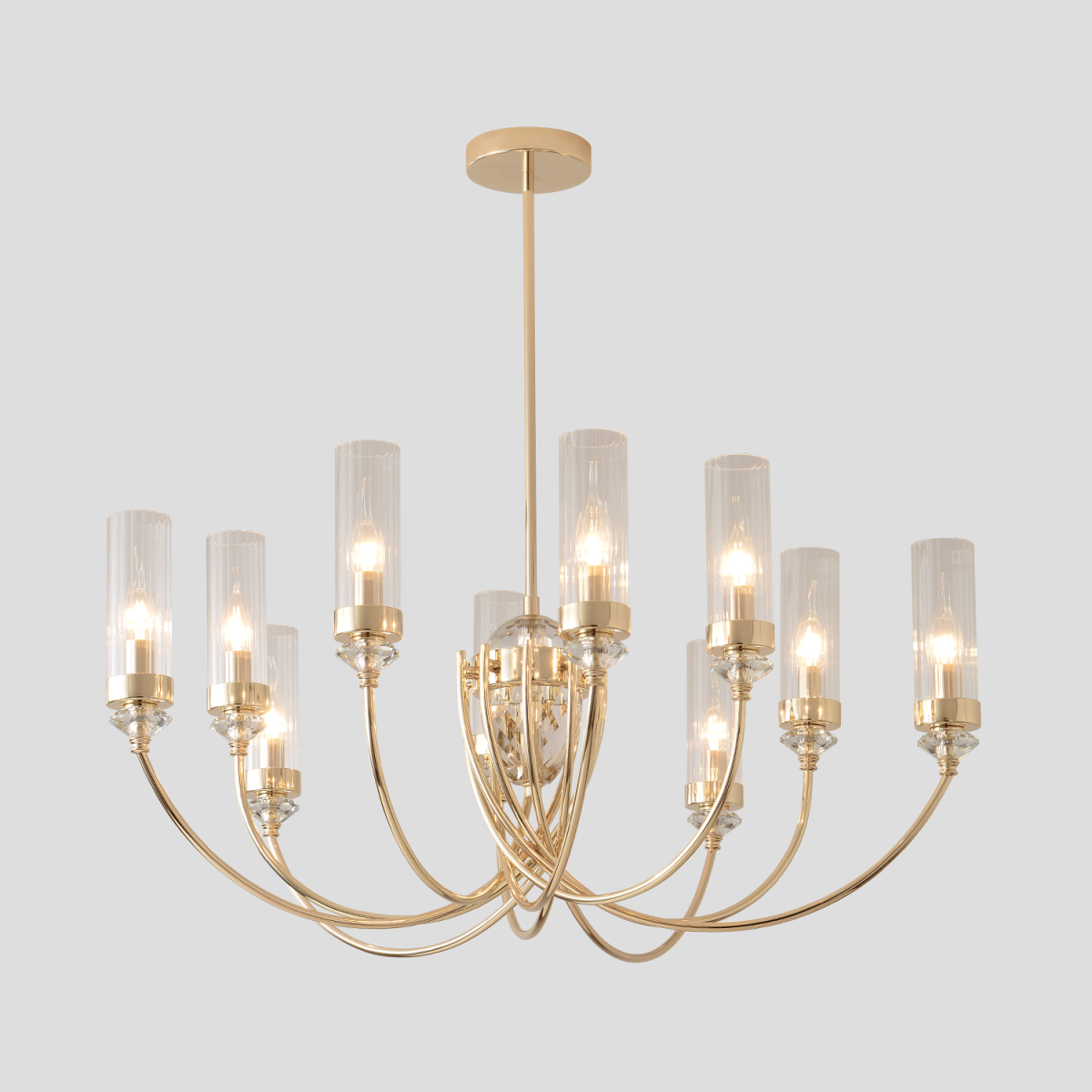 Люстра на штанге Crystal Lux SECRET SP10 GOLD в Санкт-Петербурге