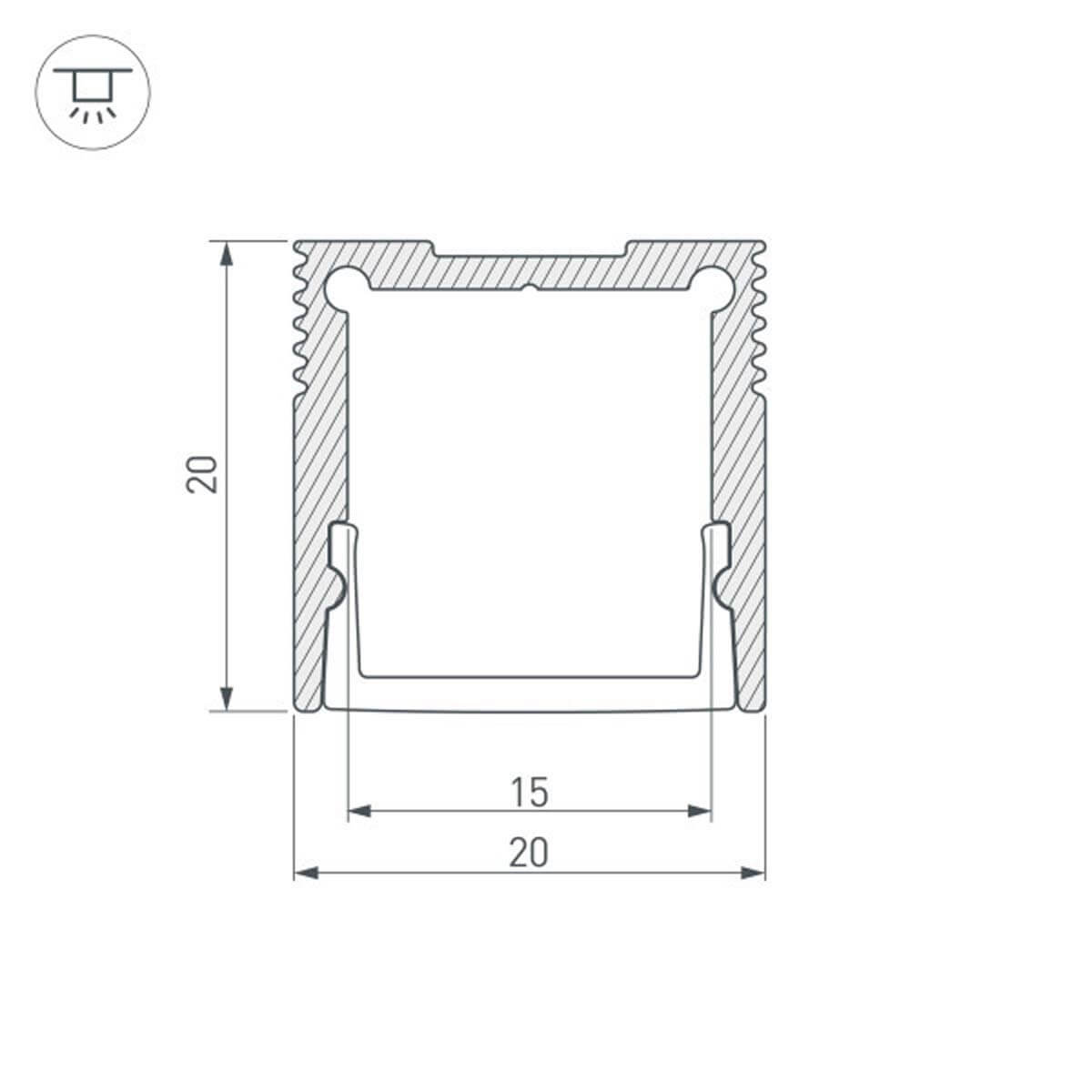 Профиль Arlight SL-SLIM20-H20-3000 ANOD 036038 в Санкт-Петербурге