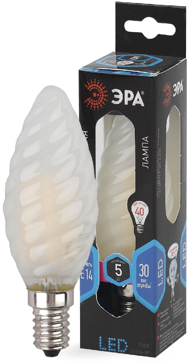Лампа светодиодная Эра E14 5W 4000K F-LED BTW-5W-840-E14 frost Б0027938 в Санкт-Петербурге