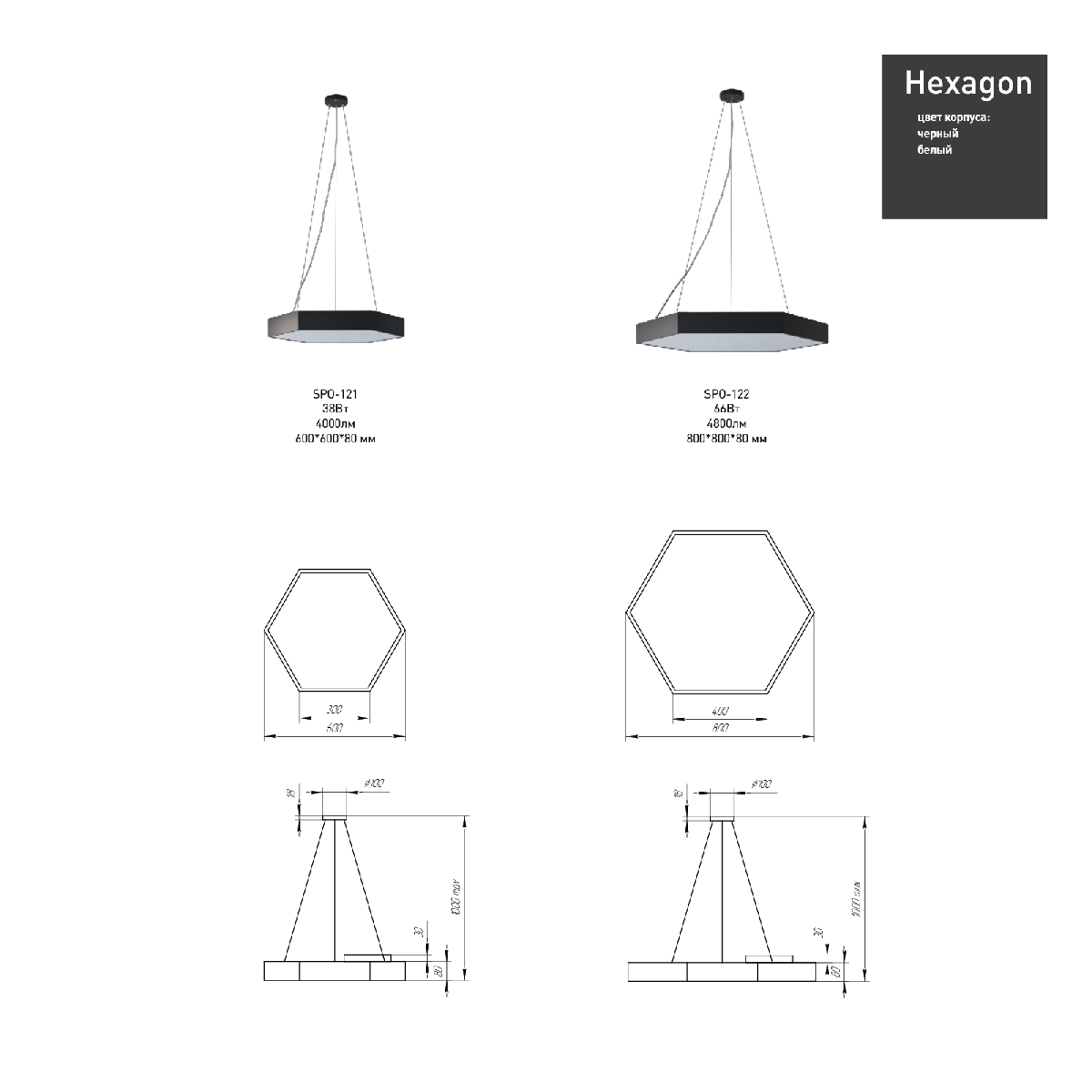 Подвесной светильник Эра Geometria SPO-121-W-40K-038 Б0050550 в Санкт-Петербурге