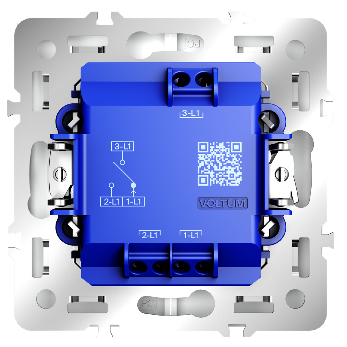 Выключатель встраиваемый Voltum S70 для жалюзи 10А, (белый матовый) VLS020702 в #REGION_NAME_DECLINE_PP#