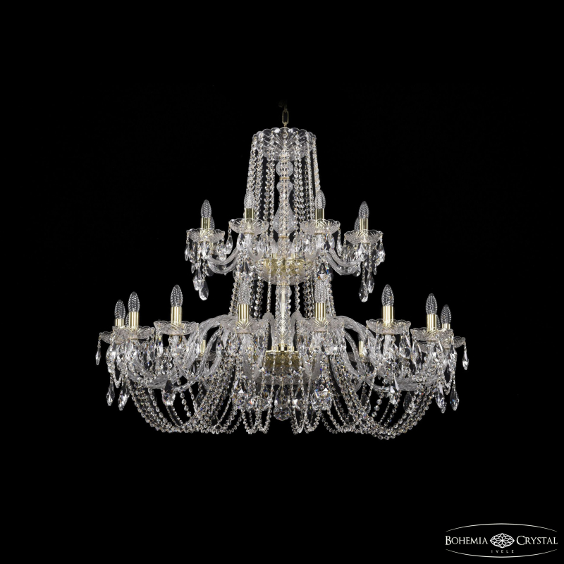 Подвесная люстра Bohemia Ivele Crystal 1402/16+8/400/2d G в Санкт-Петербурге