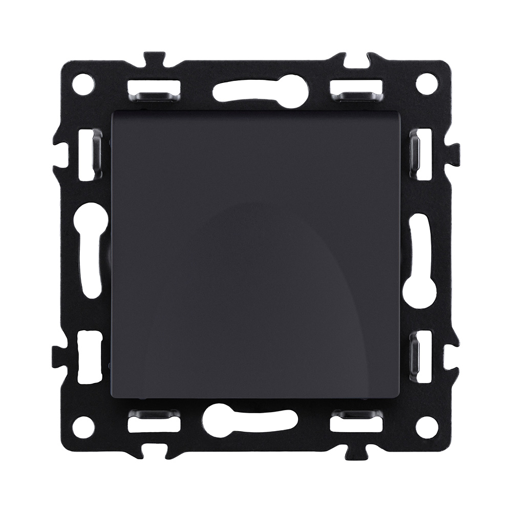 Розетка штепсельная SCHUKO 16A/250 В с крышкой, черный Kollinger Asthetik AS-015BK в #REGION_NAME_DECLINE_PP#