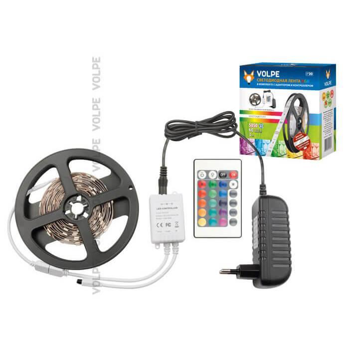 Светодиодная лента Volpe 12W/m 60LED/m 5050SMD RGB 3M ULS-Q221 5050-60LED/m-IP20-3M-RGB RRP36C24 10774 в Санкт-Петербурге