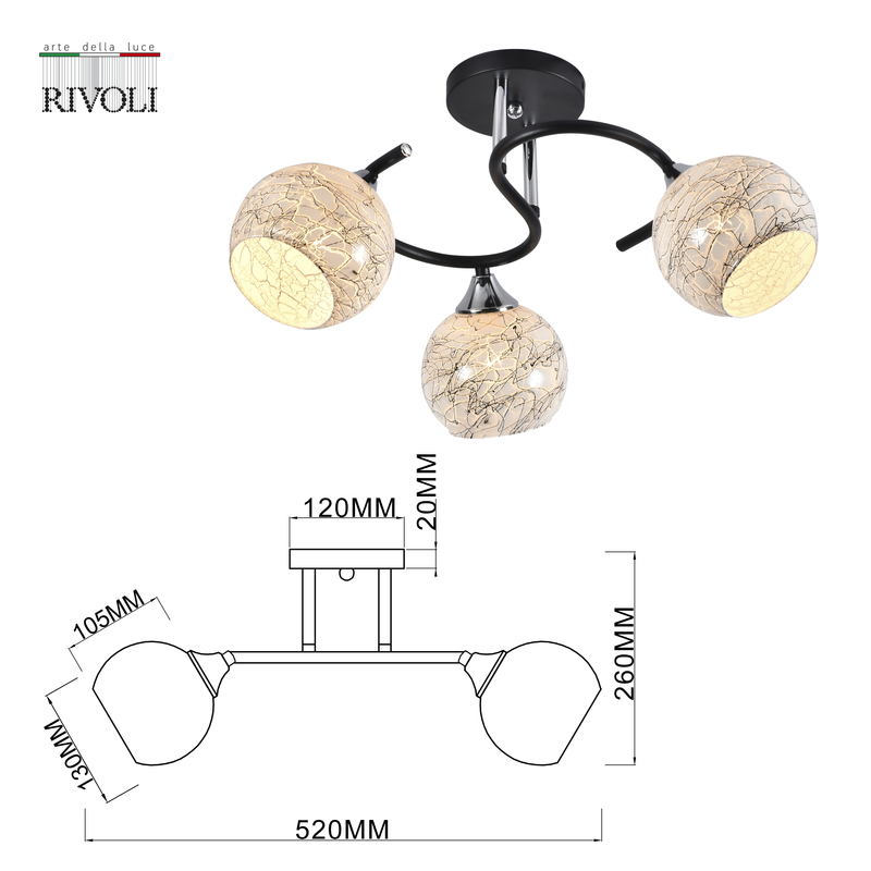 Потолочная люстра Rivoli Melissa 9139-303 Б0054901 в Санкт-Петербурге