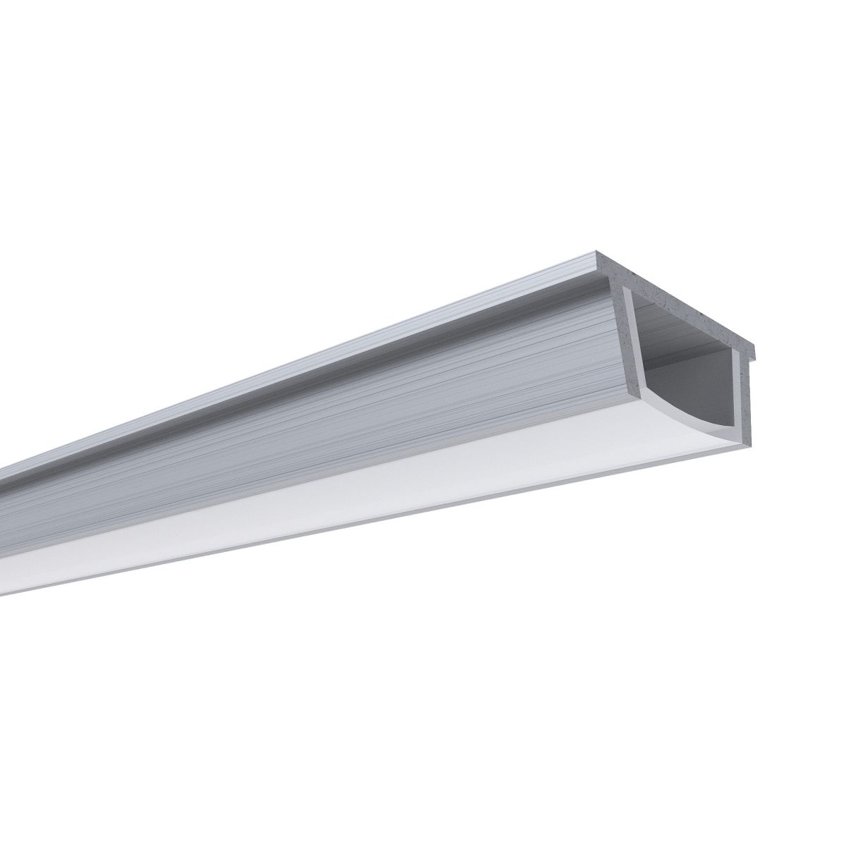 Профиль П-образный гибкий накладной шир. ленты до 10мм (рассеиватель белый матовый, заглушки - 2шт., крепеж - 4шт.) OGM GM-08-35 в #REGION_NAME_DECLINE_PP#