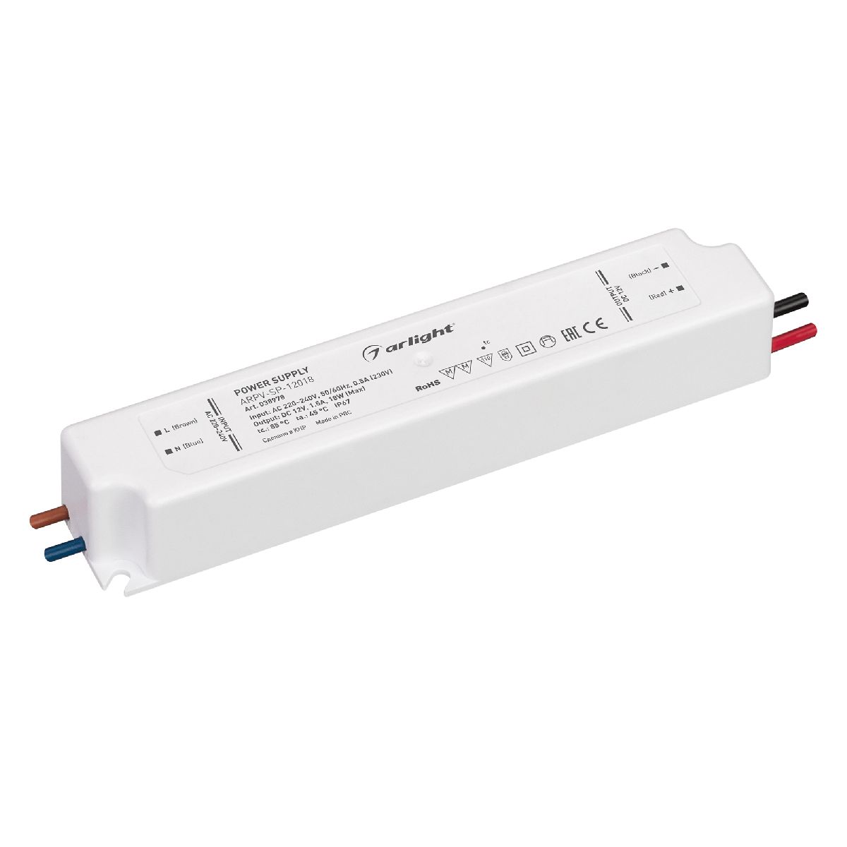 Блок питания Arlight ARPV-SP-12018 (12V, 1.5A, 18W) 038978 в Санкт-Петербурге