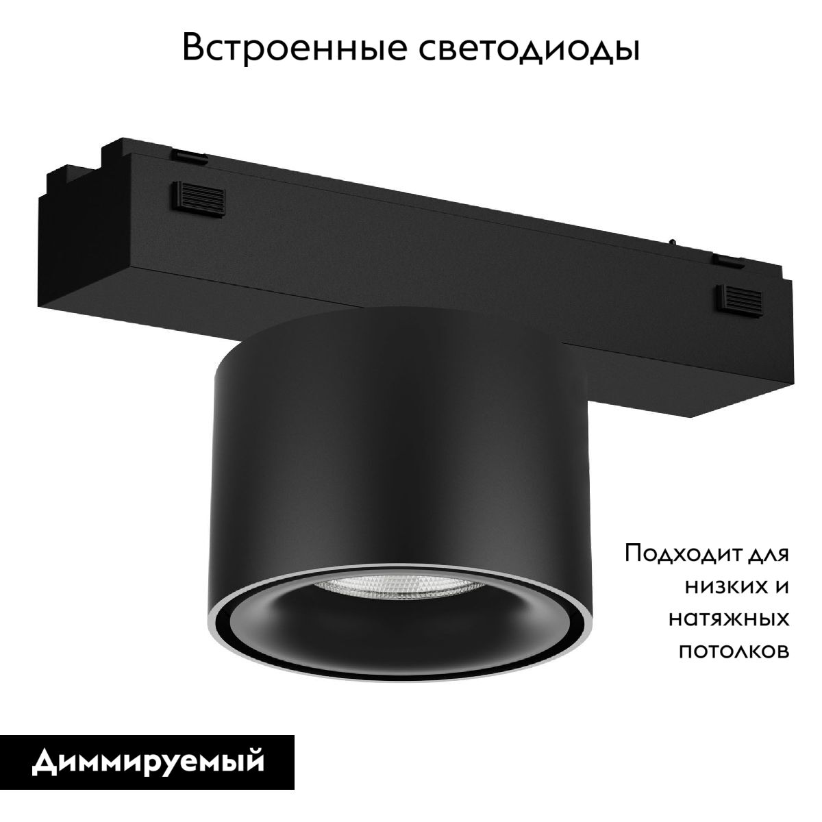 Трековый магнитный светильник Arlight MAG-VIBE-POINT-R75-10W Day4000-MIX (BK, 24 deg, 48V, DALI) 045000 в Санкт-Петербурге