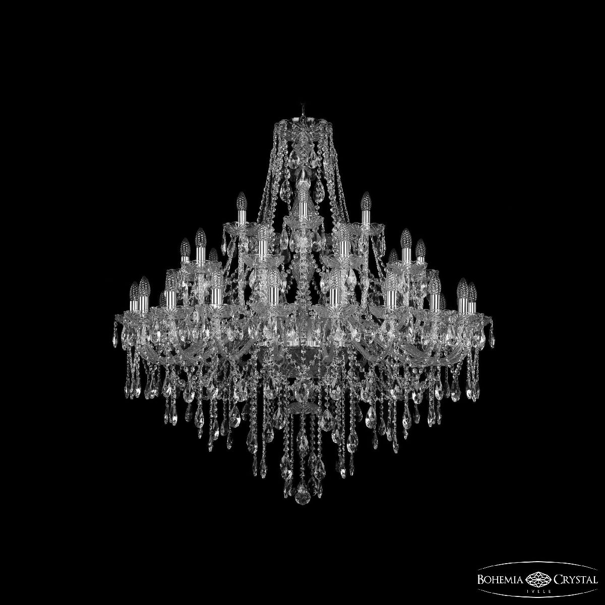 Подвесная люстра Bohemia Ivele Crystal 1415/20+10+5/400 Ni в Санкт-Петербурге