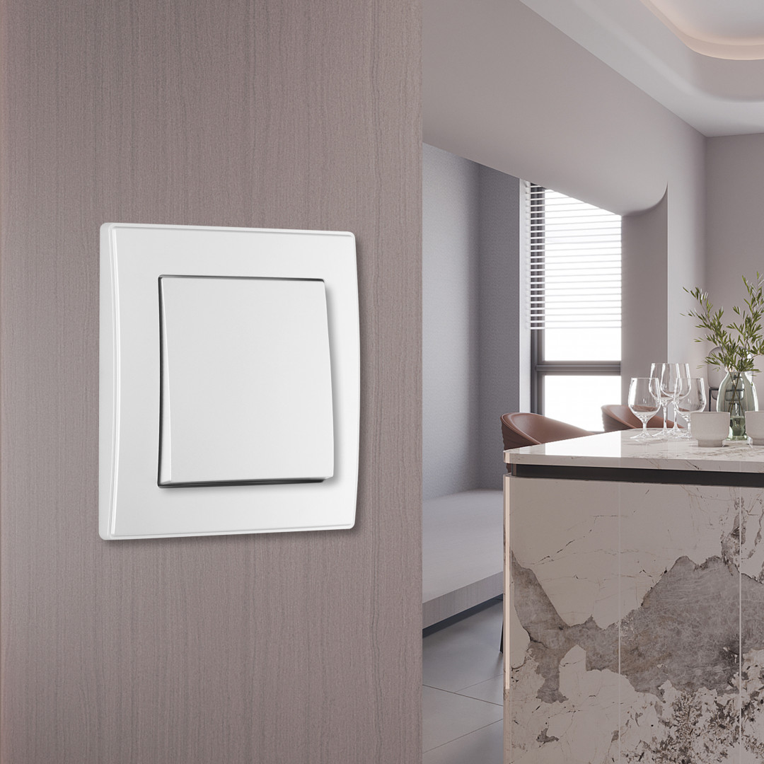Выключатель одноклавишный Arte Milano SET06-1-30-1 white в Санкт-Петербурге
