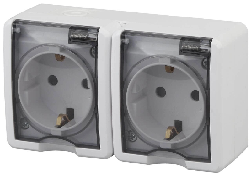 Розетка ЭРА Эксперт 2х2P+E IP54 16A 250V 11-2403-01 Б0020716 в Санкт-Петербурге