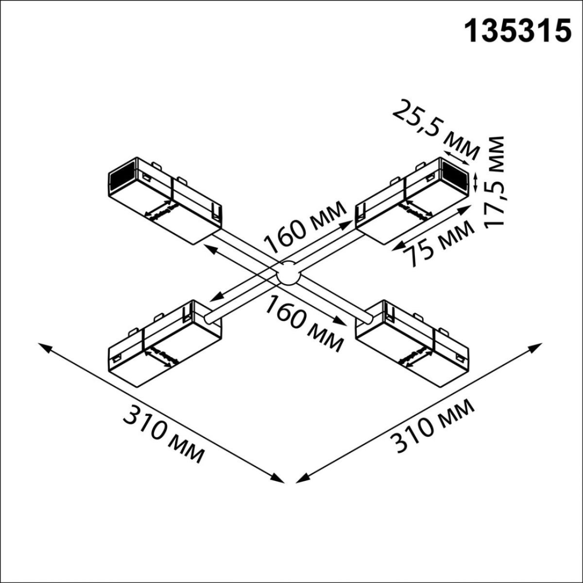 Гибкий токопроводящий соединитель X Novotech Port Vector 135315 в #REGION_NAME_DECLINE_PP#