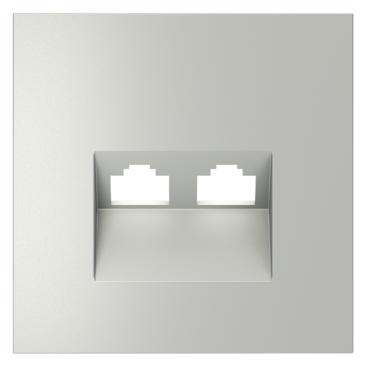 Накладка для розетки компьютерной двойной RJ45+RJ45 кат.6 Voltum S70 (сталь) VLS001405 в #REGION_NAME_DECLINE_PP#