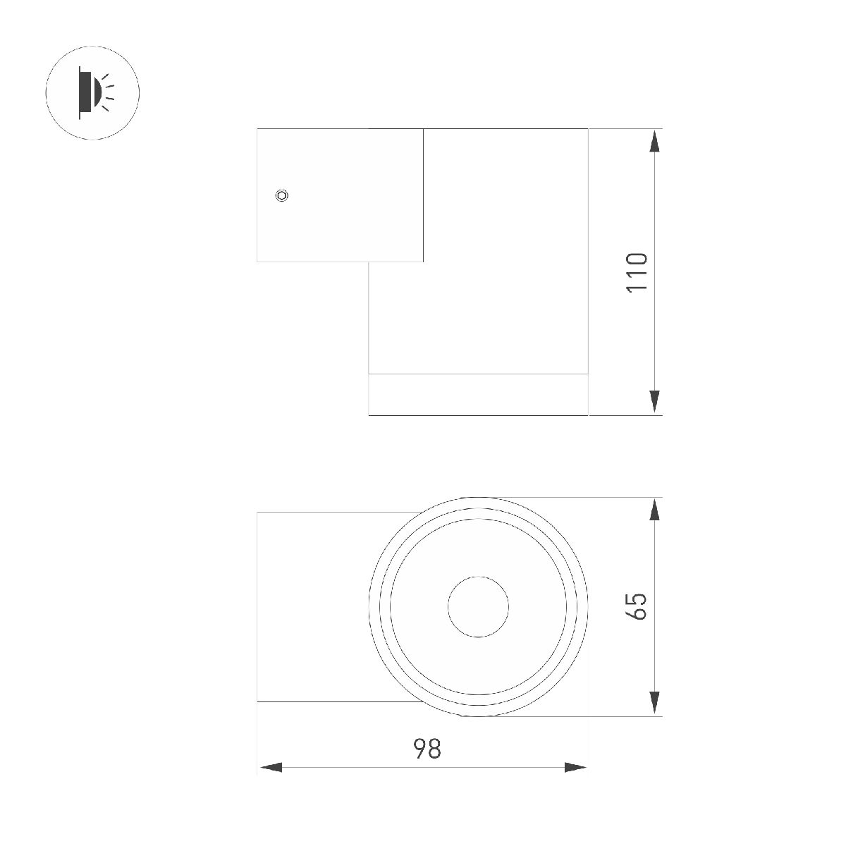 Уличный настенный светильник Arlight LGD-RAY-WALL-R65-12W Warm3000 049984 в Санкт-Петербурге