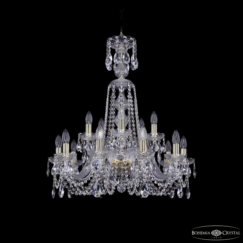 Подвесная люстра Bohemia Ivele Crystal 1402/10+5/240/XL-77 G в Санкт-Петербурге