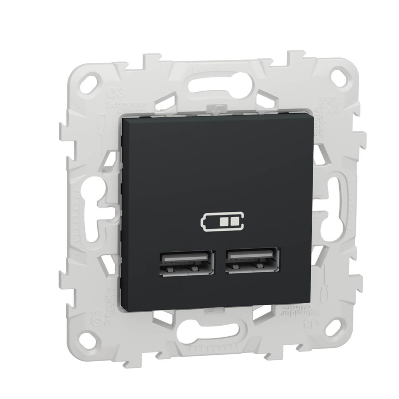 Розетка компьютерная USBx2 Schneider Electric Unica New NU541854 в Санкт-Петербурге