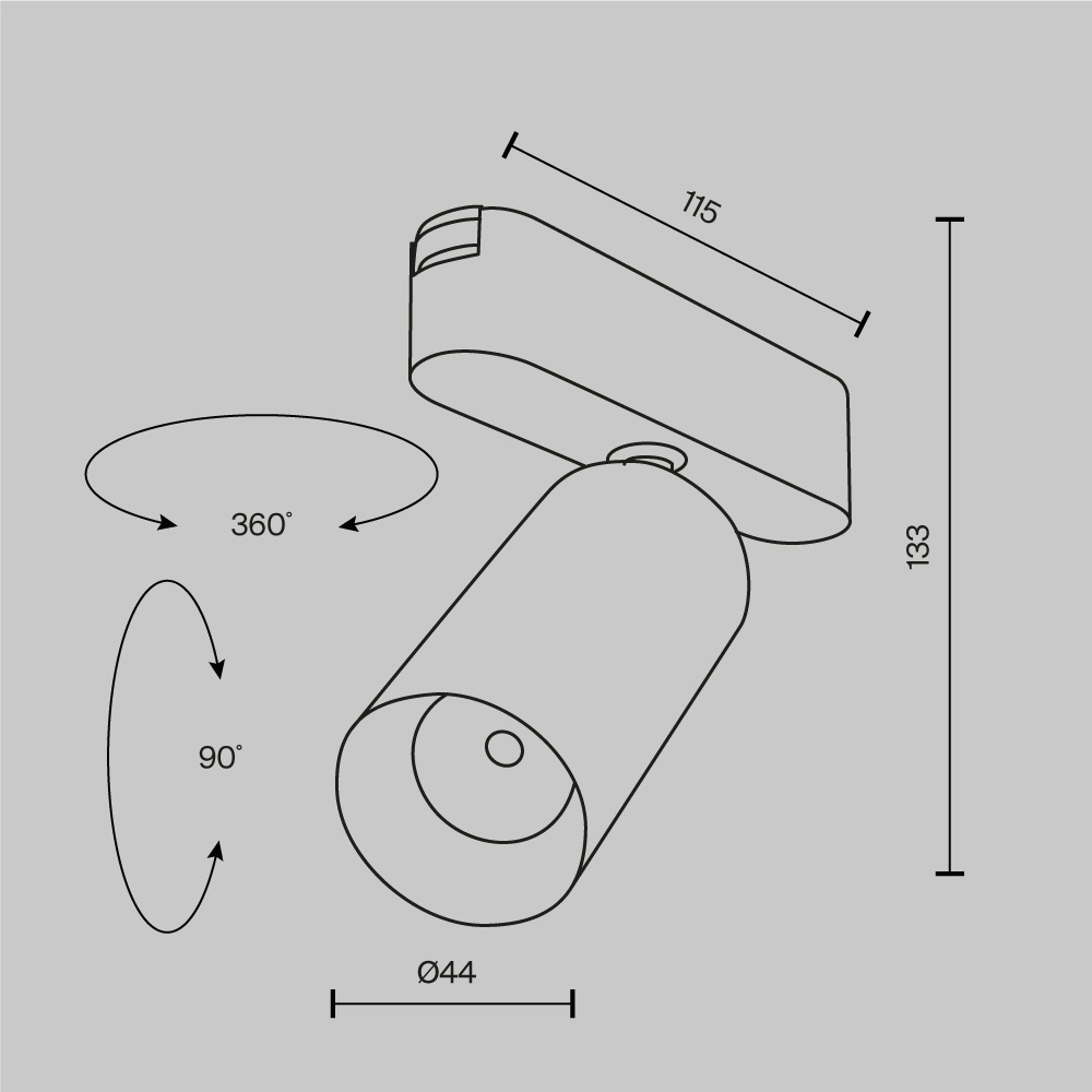 Трековый магнитный светильник Maytoni Focus LED TR103-1-12W4K-M-W в Санкт-Петербурге
