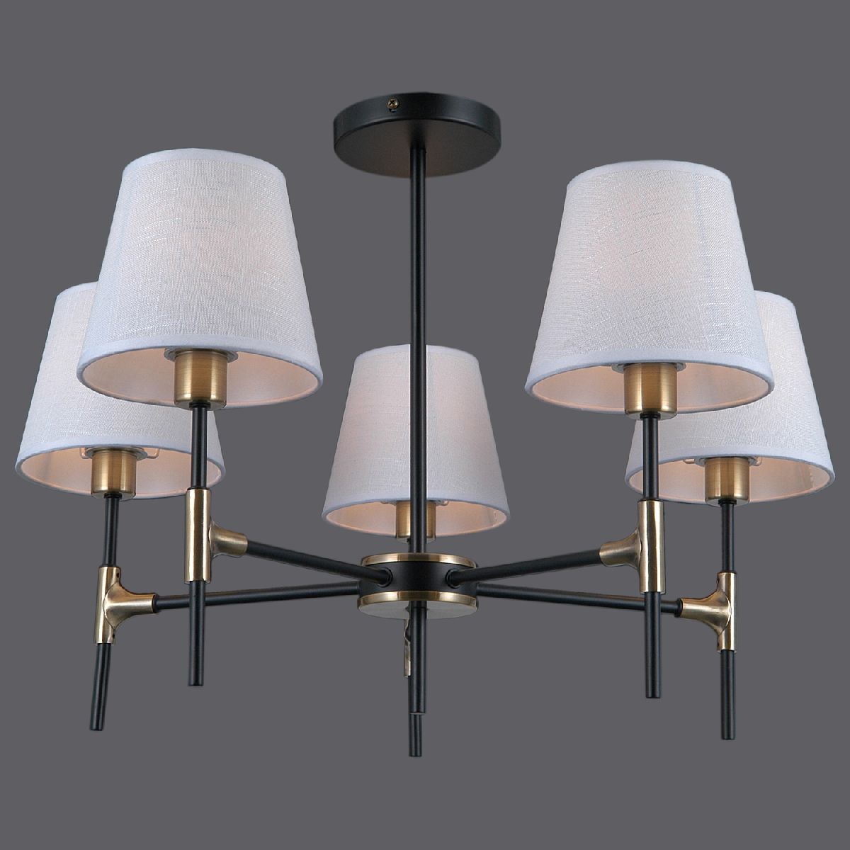 Люстра на штанге Illumico IL0185-5CSQ-24 BK AB CASTOR в Санкт-Петербурге