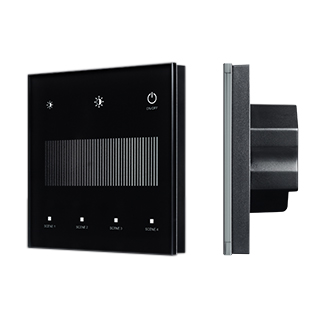 Сенсорная панель Arlight SMART-DALI-301-11-1G-4SC-DT6 Черная (230V, встраиваемая, 2.4G) (IARL, IP20 Пластик) 046560 в #REGION_NAME_DECLINE_PP#
