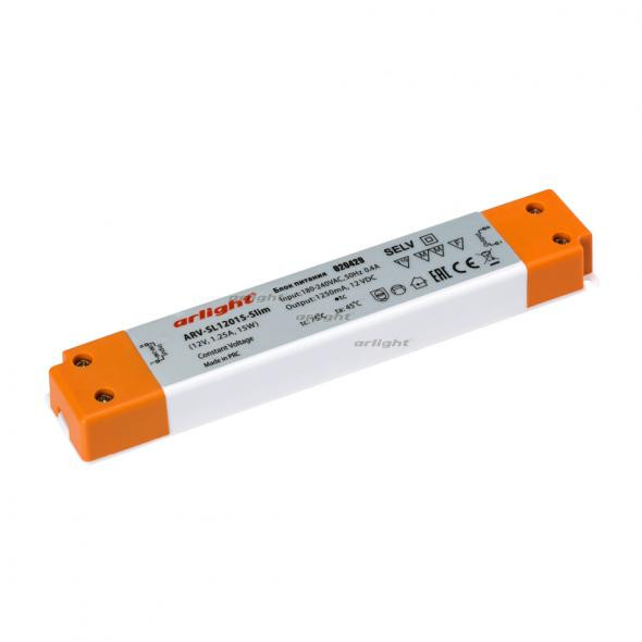 Блок питания Arlight ARV-SL12015-Slim (12V, 1.25A, 15W) 020429 в Санкт-Петербурге