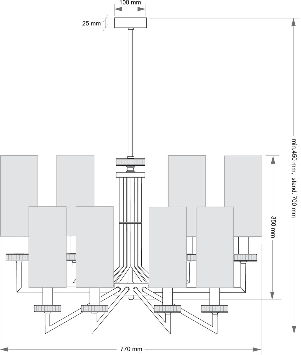 Люстра на штанге Kutek Genova GEN-ZW-8(P/A) в #REGION_NAME_DECLINE_PP#