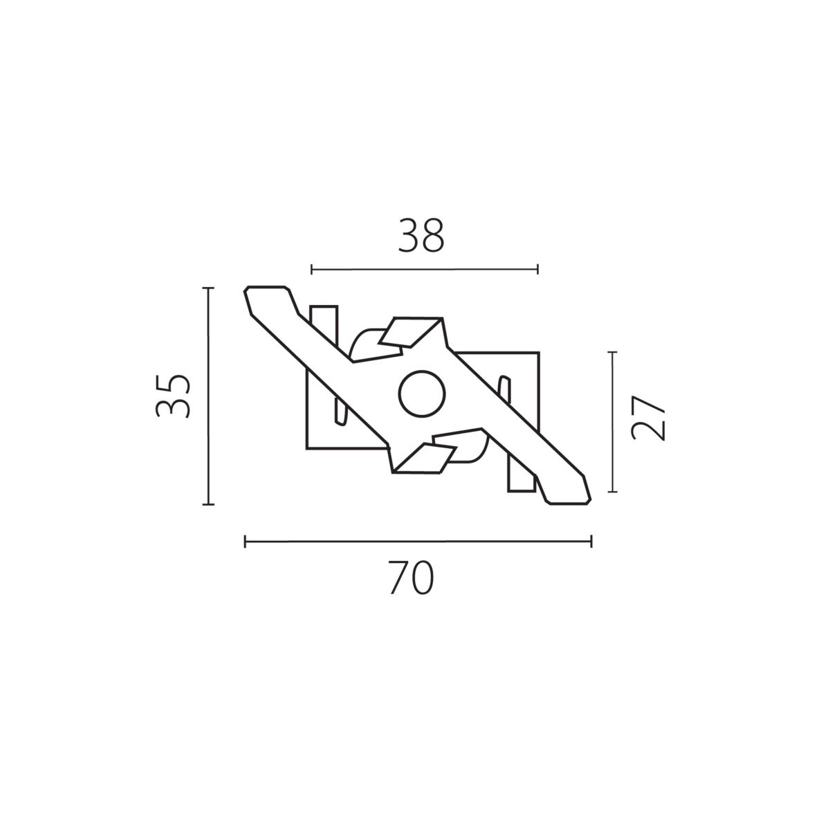 Фиксатор трека к потолку тип G к шинопроводу 5040xx-(F)/(R) Quattro Lightstar 504196-02 в Санкт-Петербурге