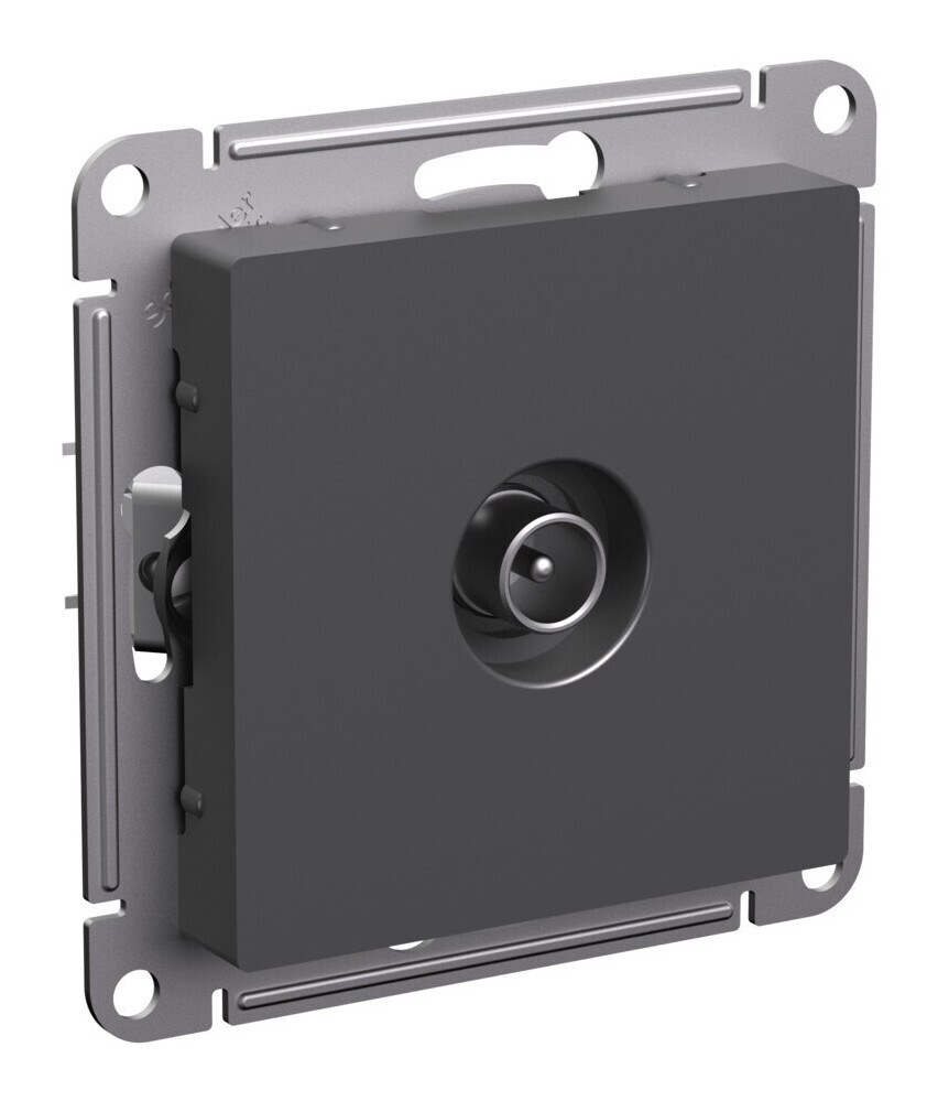 Розетка TV оконечная 1DB, механизм Systeme Electric AtlasDesign Базальт ATN001491 в Санкт-Петербурге