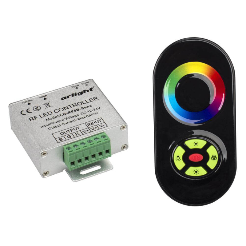 Контроллер Arlight LN-RF5B-Sens Black (12-24V,180-360W) 016484 в Санкт-Петербурге