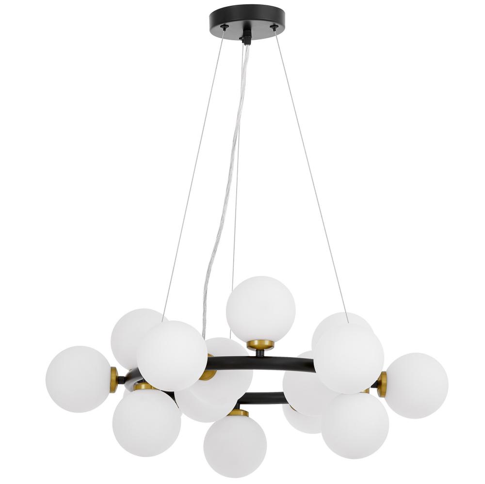 Подвесная люстра Lumina Deco Marsiada LDP 6033-15 BK+MD в Санкт-Петербурге