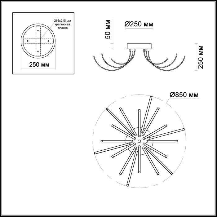 Потолочная светодиодная люстра Odeon Light Gia 4027/99CL в Санкт-Петербурге